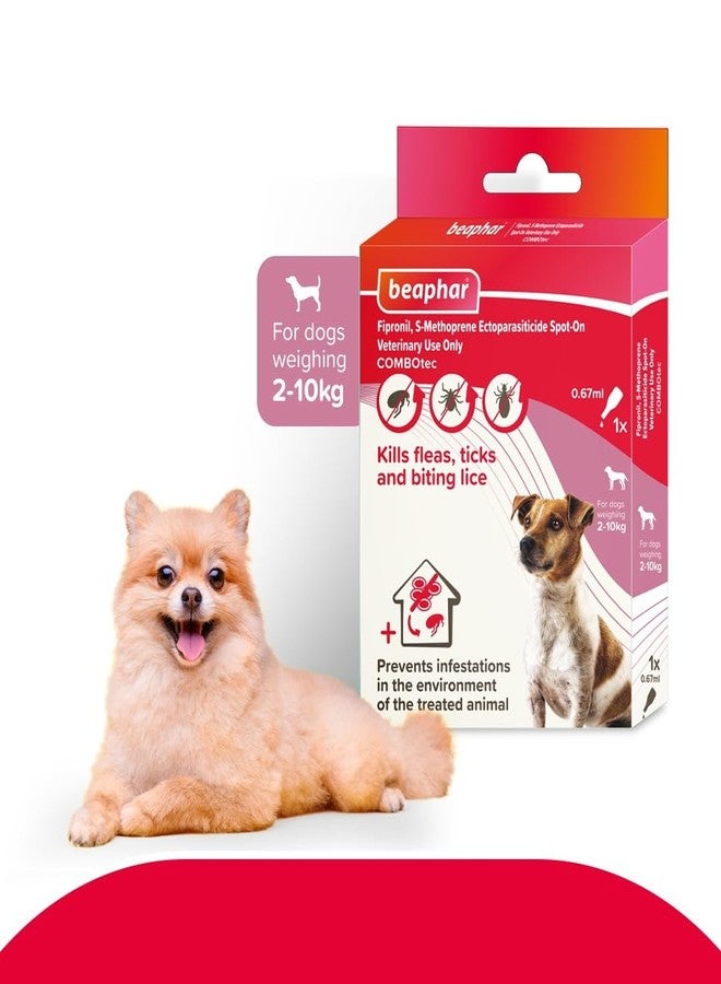 Beaphar Flea & Tick Spot On Combotec Fipronil/s-Methoprene | Kills Fleas, Ticks and Biting Lice | 0.67 ML Single Pipette for Small Dog - Image 1